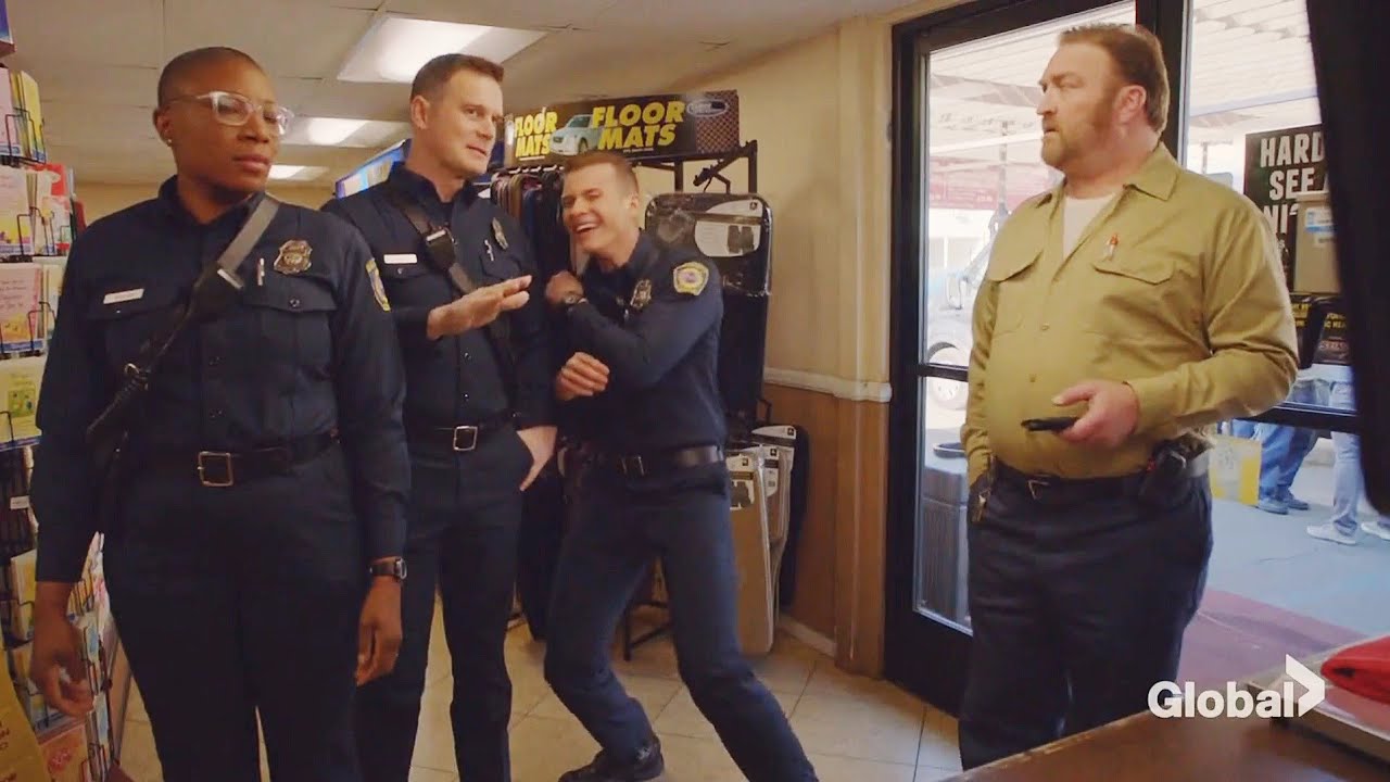 “9-1-1 S1X05: Buck, Hen, and Bobby Burst into Laughter Over a Hilariously Unprofessional Mishap”